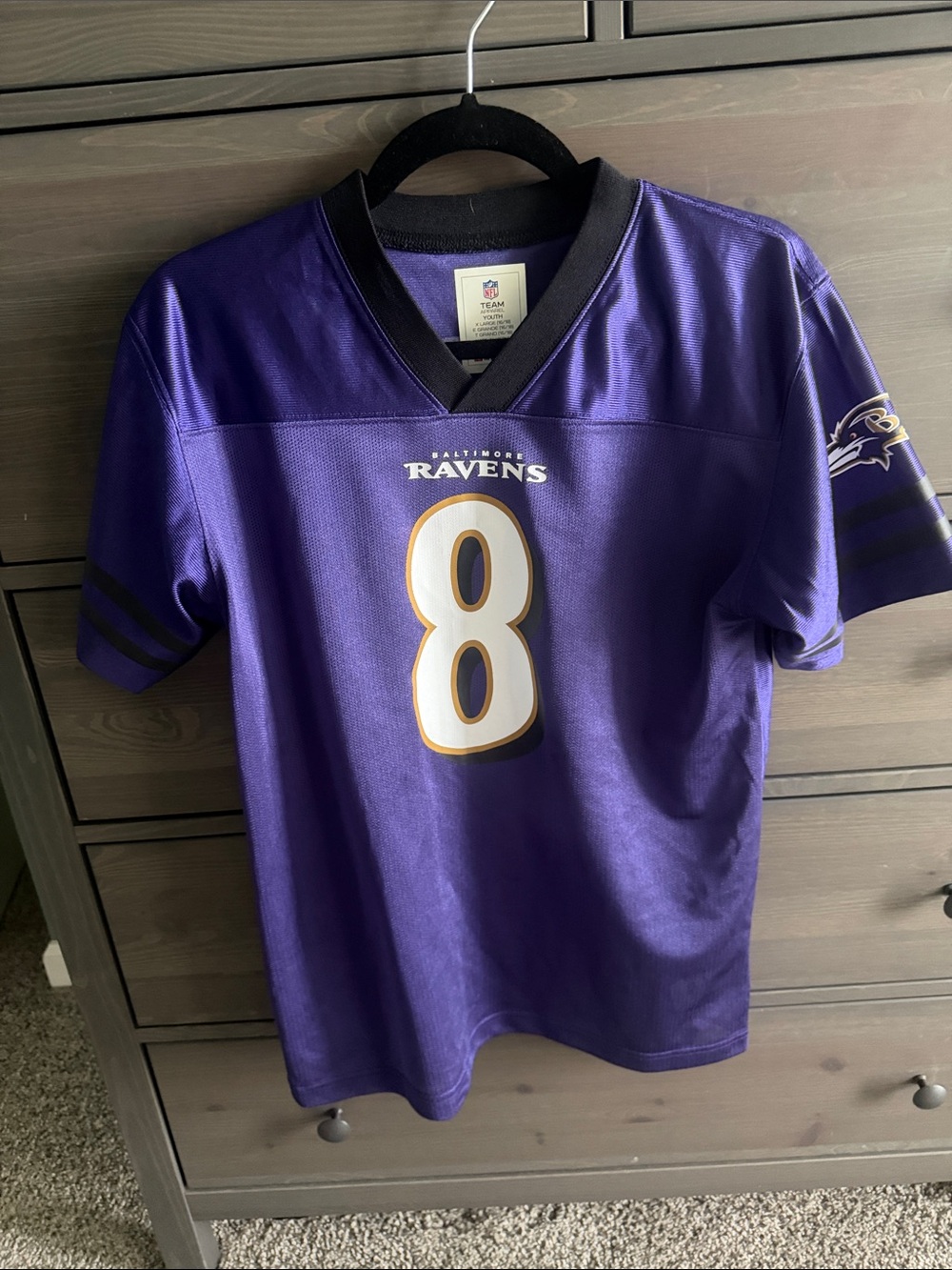 NFL Baltimore Ravens Purple #8 youth's Jersey